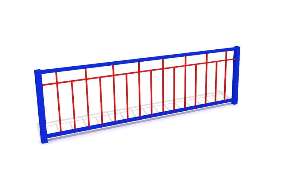 Огородження з профільних труб без стовпчиків VMOM011 (Kidigo ТМ)