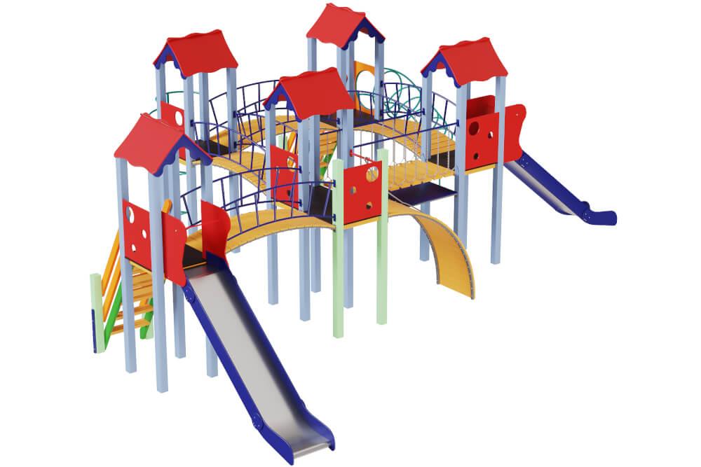 Дитячий ігровий комплекс Жабка з двома гірками (Kidigo ТМ)