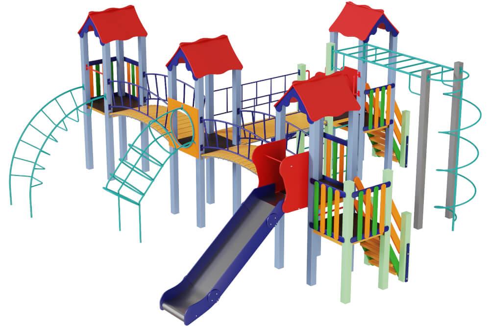 Дитячий ігровий комплекс Замок із двома гірками (Kidigo ТМ)