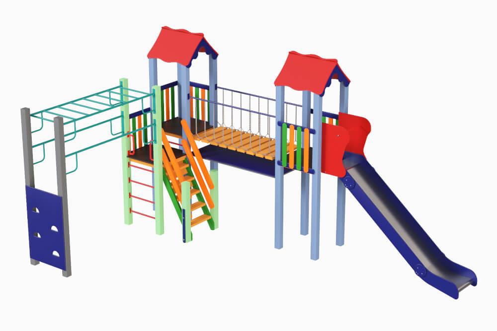 Дитячий ігровий комплекс Школа, висота гірки 120 см (Kidigo ТМ)