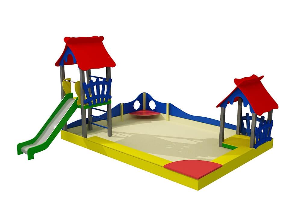 Дитячий ігровий комплекс Клуб веселощів 450x370 см комплектація стандарт (Kidigo ТМ)