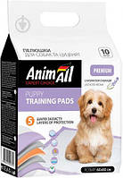 Пеленки AnimAll Puppy Training Pads с ароматом лаванды для собак и щенков, 60 х 60 см, 10 штук