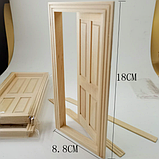 Мініатюра двері вхідні 4 сектори з наличниками 17.5*7.5 см, фото 3