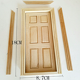 Мініатюра двері вхідні 6 секторів з наличниками 18*8.8 см, фото 2