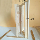 Мініатюра двері вхідні 6 секторів з наличниками 18*8.8 см, фото 3