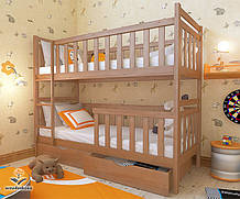Ліжко двоярусне дитяче підліткове від "Wooden Boss" Олександр Плюс (спальне місце 90х190/200 см)