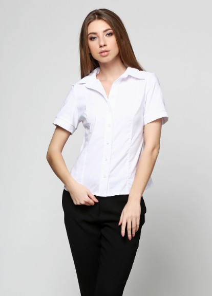 Біла сорочка з коротким рукавом