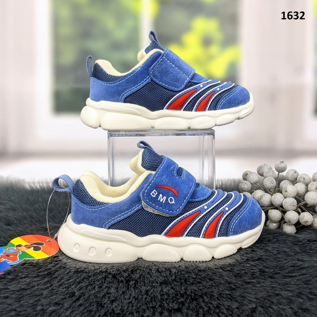 Кросівки дитячі для хлопчика текстильні сині на пенковой підошві, фото 1