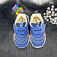 Кросівки дитячі для хлопчика текстильні сині на пенковой підошві, фото 6