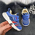 Кросівки дитячі для хлопчика текстильні сині на пенковой підошві, фото 7