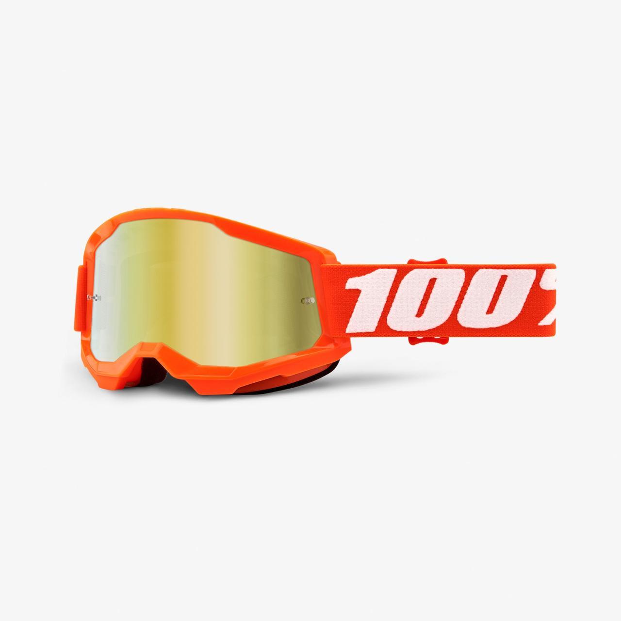 Кросові мотоочки 100% STRATA 2 Youth Goggle Orange - Mirror Lens Gold