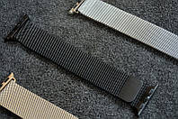 Ремешок миланская петля для Apple Watch 42 mm 44mm black Milanese Loop Ремешок на эпл вотч на магните Черный