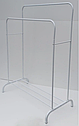 Підлогова подвійна стійка для одягу Double floor Hanger - Біла /Портативна вішалка для одягу і взуття, фото 6