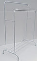 Підлогова подвійна стійка для одягу Double floor Hanger - Біла /Портативна вішалка для одягу і взуття, фото 5