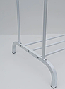 Підлогова подвійна стійка для одягу Double floor Hanger - Біла /Портативна вішалка для одягу і взуття, фото 8