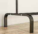 Підлогова подвійна стійка для одягу Double floor Hanger — Чорна/ Портативна вішалка для одягу та взуття, фото 5