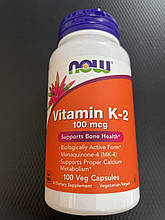 Вітамін К-2 Now Foods  Vitamin K-2 100mcg 100 vcaps