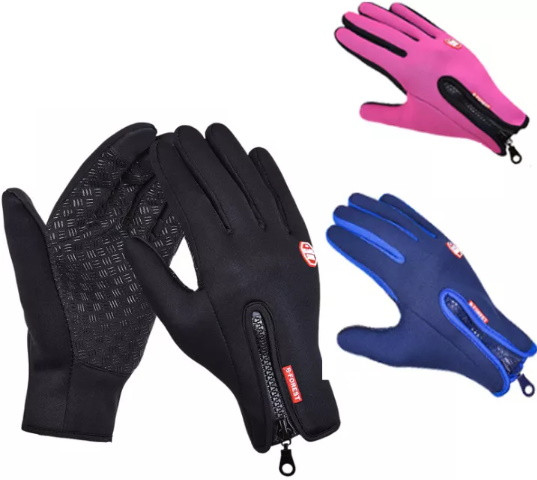Вело-лижні зимові рукавички сенсорні Windstopper на флісі неопрен