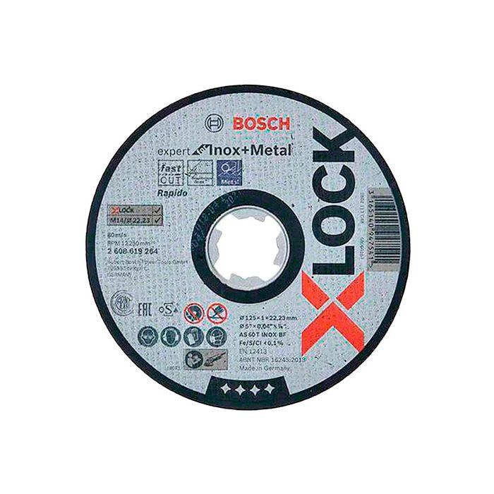 Круг відрізний Bosch X-Lock Expert Inox 125х1х22,23 мм (2608619264), фото 1