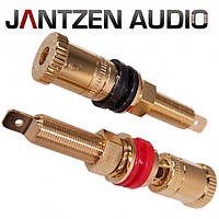 Разъем 012-0210 Терминал акустический M9/26 мм. "мама" кабель макс: 5 мм; пара черный/красный; Plating: Gold;
