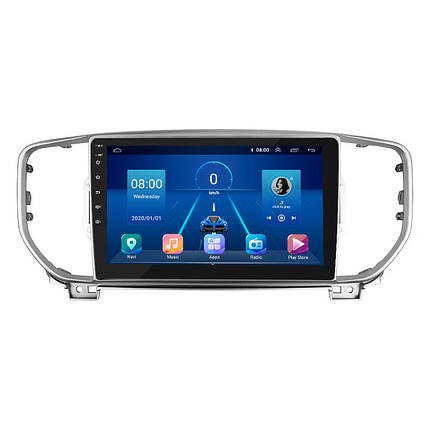 Штатна магнітола Lesko для Kia Sportage IV Рестайлінг 2018-н.в. 9" 2/32Gb 4G Wi-Fi Top GPS Android, фото 1