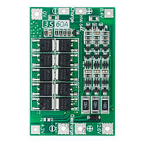 BMS контроллер 3S 60A для Li-Ion аккумуляторов с балансиром, 4х41х62 мм