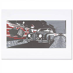 Постер Jaguar Heritage, Black and Red, 50JGAP438MXA