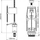 Арматура для змивного бачка NOVA 4163N універсальна з клапаном нижнього подавання води, фото 2