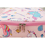 Прямокутна термосумка для дівчинки ланч бег із PEVA Єдиноріг, фото 3