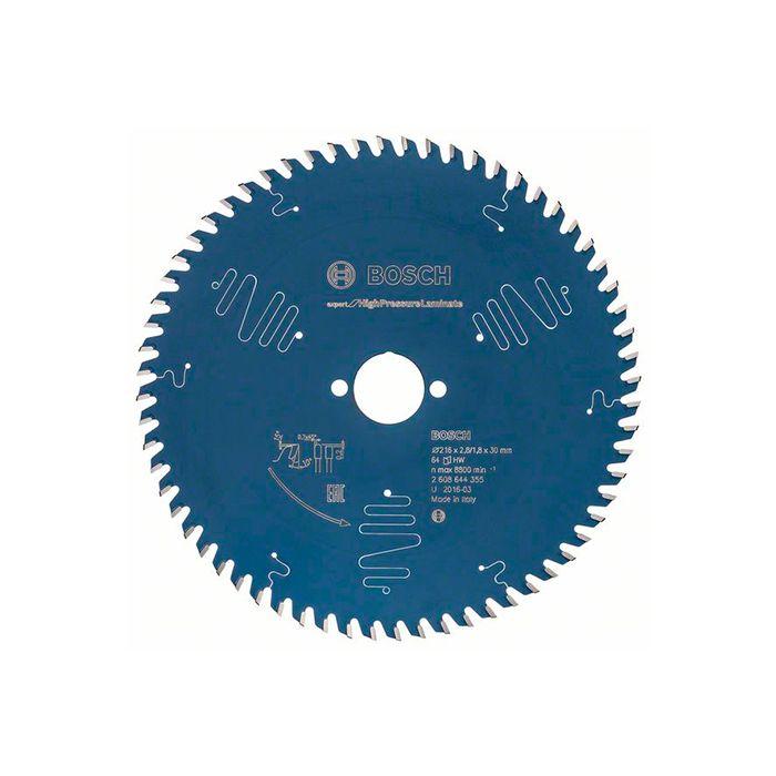 Диск пиляльний за ламінату Bosch 216x30/25.4x64T Expert for High-Pressure Laminate (2608644355)