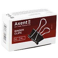 Биндеры Axent 19 мм 12 шт черные