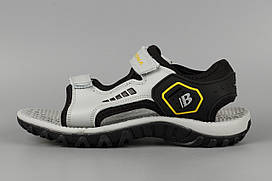 Сандалії босоножки дитячі на липучці світло-сірі чорні Bona 862B-11 Бона 33