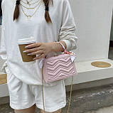 Сумка валізка жіноча на ланцюжку з хусткою, фото 2