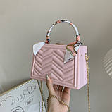 Сумка валізка жіноча на ланцюжку з хусткою, фото 4