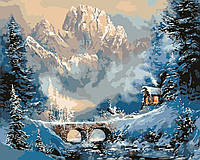 Картина за номерами Зимовий пейзаж 40*50 см Орігамі LW 3076