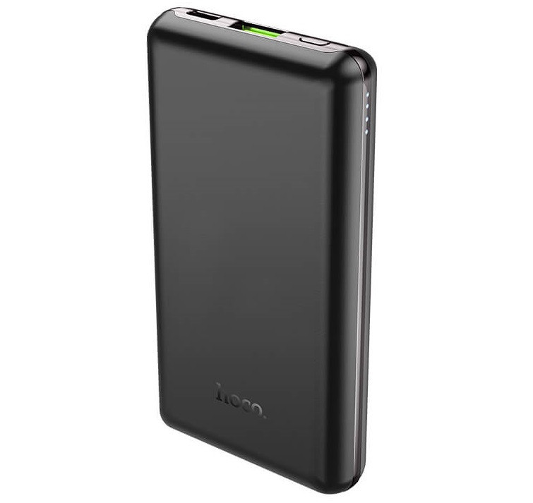УМБ портативний зарядний Power Bank HOCO Q7 10000mAh, USB Type-C, 3A, 20W, PD, QC, чорне, фото 1