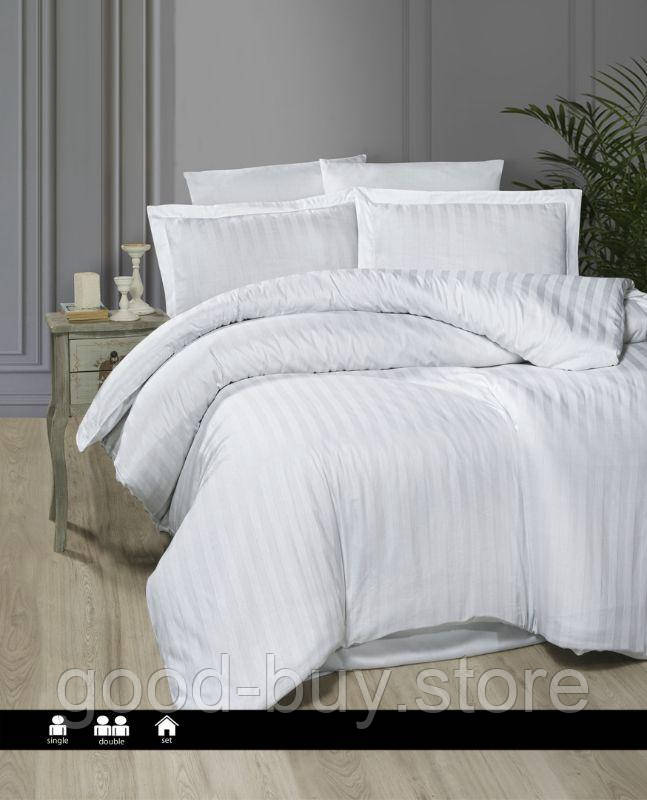 First Choice Broad Line White постільна білизна сатин сімейна 160х220х2