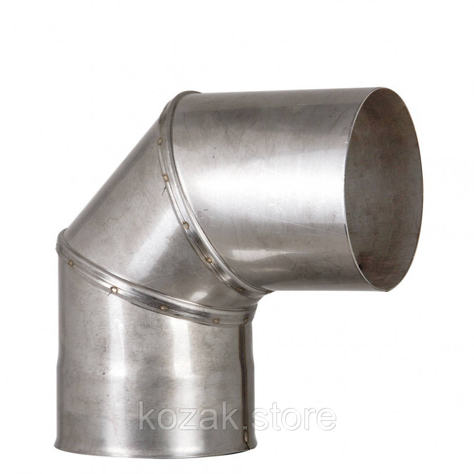 Коліно Ф110 90° AiSi304 0,5 мм