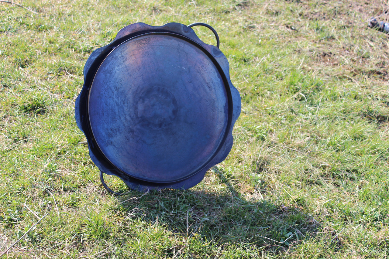 Сковородка из диска для костра 40 см, Сковорода "Ромашка з бортиком ...