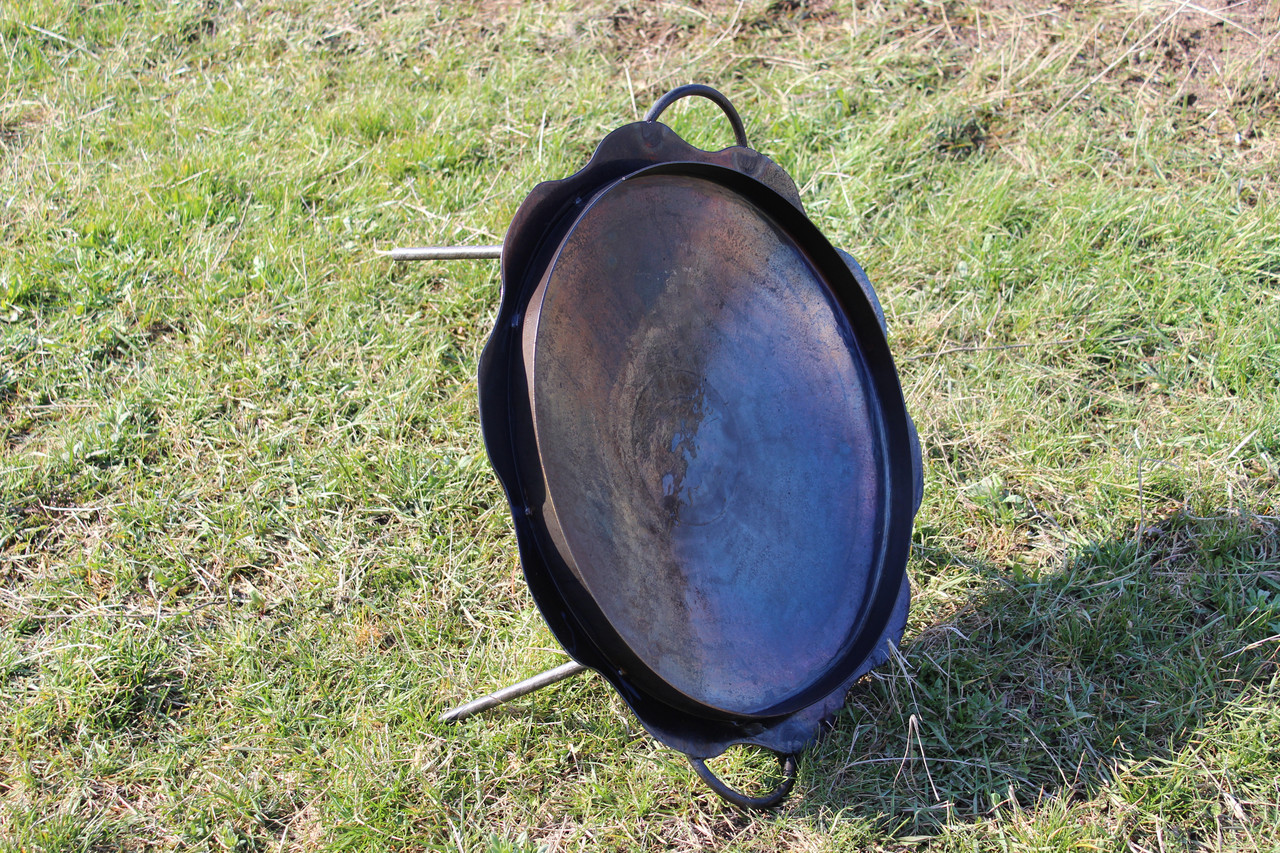 Сковородка из диска для костра 40 см, Сковорода "Ромашка з бортиком ...