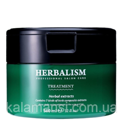 Маска для волосся з трав'яними екстрактами і амінокислотами Lador Herbalism Treatment 360ml