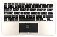 Клавиатура для ноутбука Apple MacBook Air (A1370) 2010+ Black, (Silver TopCase), RU (горизонтальный энтер)