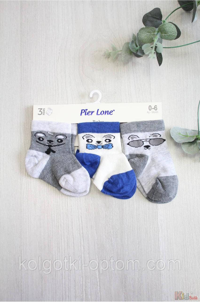 ОПТОМ Шкарпетки з мордашкою для маленького хлопчика (14/1-2 роки) Pier Lone 8681788510381