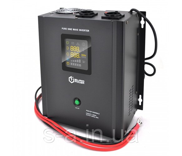 ДБЖ з правильною синусоїда Europower PSW-EP1000WM12 (700 Вт) 10/20А, настінний, під зовнішню АКБ 12В , Q1 (410