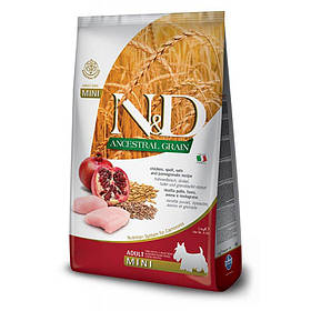 Farmina N&D Low Grain Chicken & Pomegranate Adult Mini корм для собак дрібних порід КУРКА та ГРАНАТ, 800 г