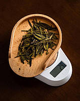 Ваги для чаю з дошкою, електронні, білі, для зважування чаю