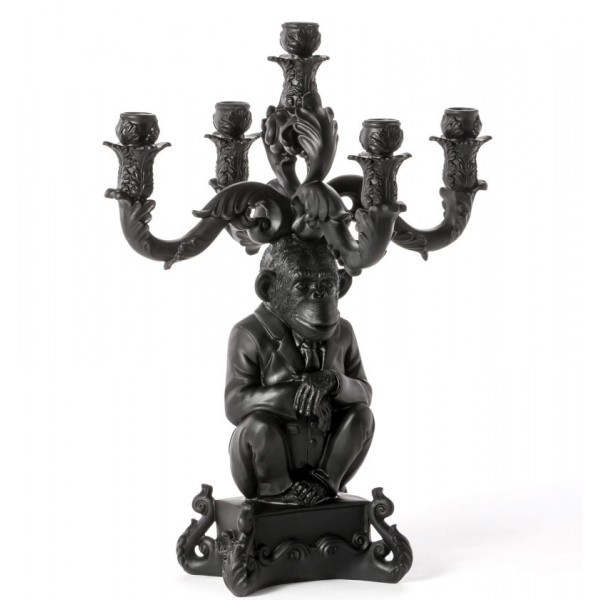 Канделябр-свічник на 5 свічок із якісного полімеру "Шимпанзе" від італійського бренду Seletti, фото 1