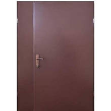 Двері металеві полуторні, Qdoors. Технічні. Колір коричнева шагрень RAL 8017 1200