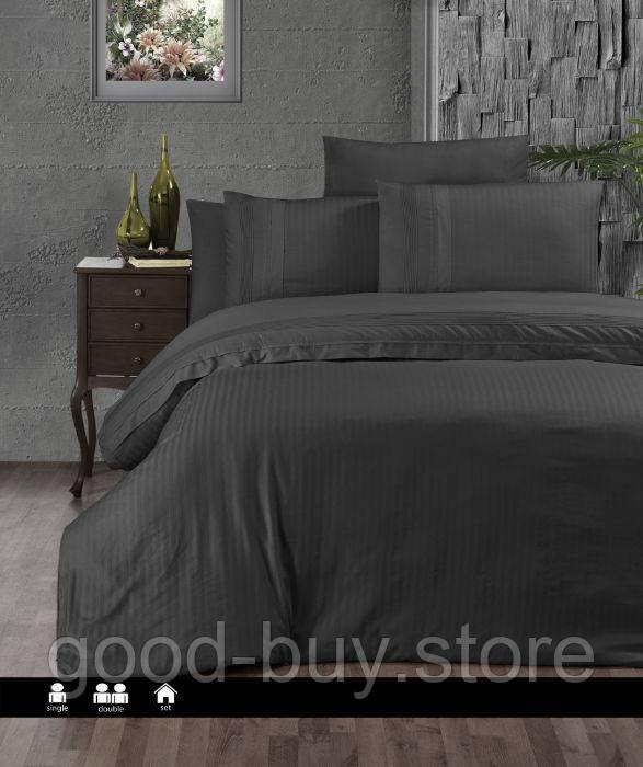 First Сhoice Gala Anthracite постільна білизна ранфорс Deluxe евро 200х220