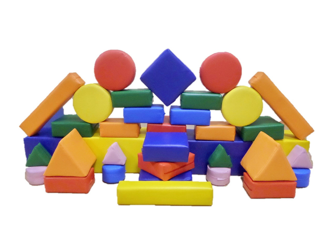 М'які модулі для підлоги Міні, шкірозамінник Різнокольоровий 37 елементів (Тia-sport ТМ)